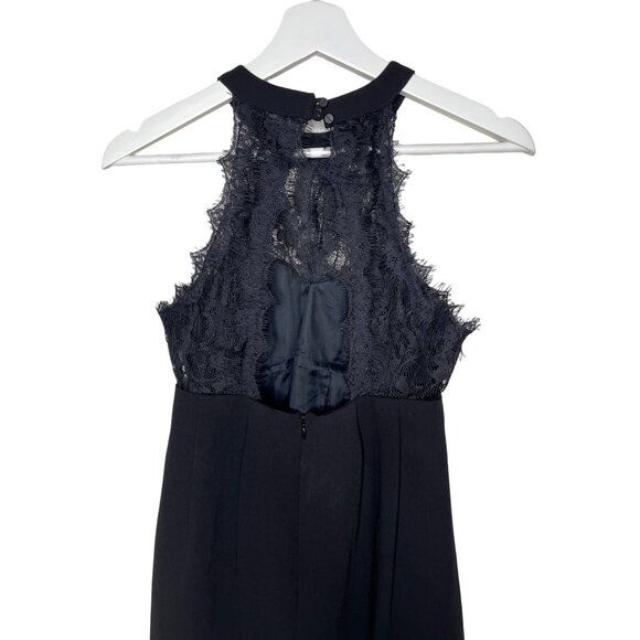 BCBGeneration Black Lace Pleated Halter Mini Dress XS NWT - Picture 6 of 9